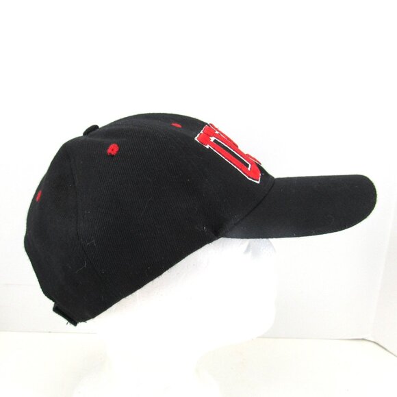USA Embroidered Logo with Embroidered Flag Men's Black Adj Strap Back Cap Hat - Picture 5 of 8
